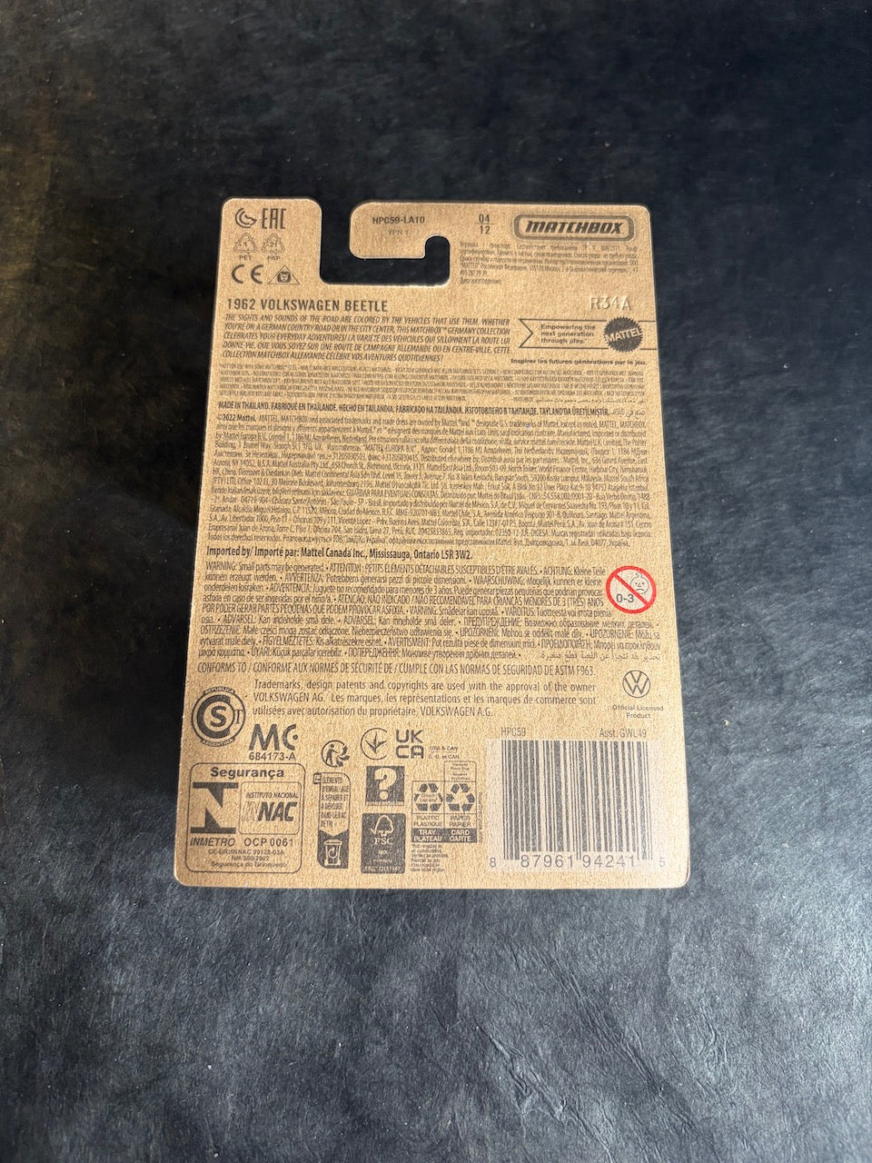 Matchbox - 1962 Volkswagen Beetle - Germany