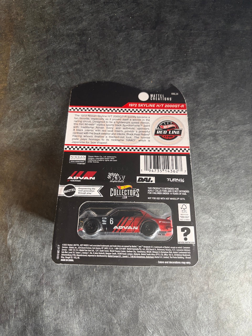 Hot Wheels - 1972 Skyline H/T 2000GT-R - (RLC)