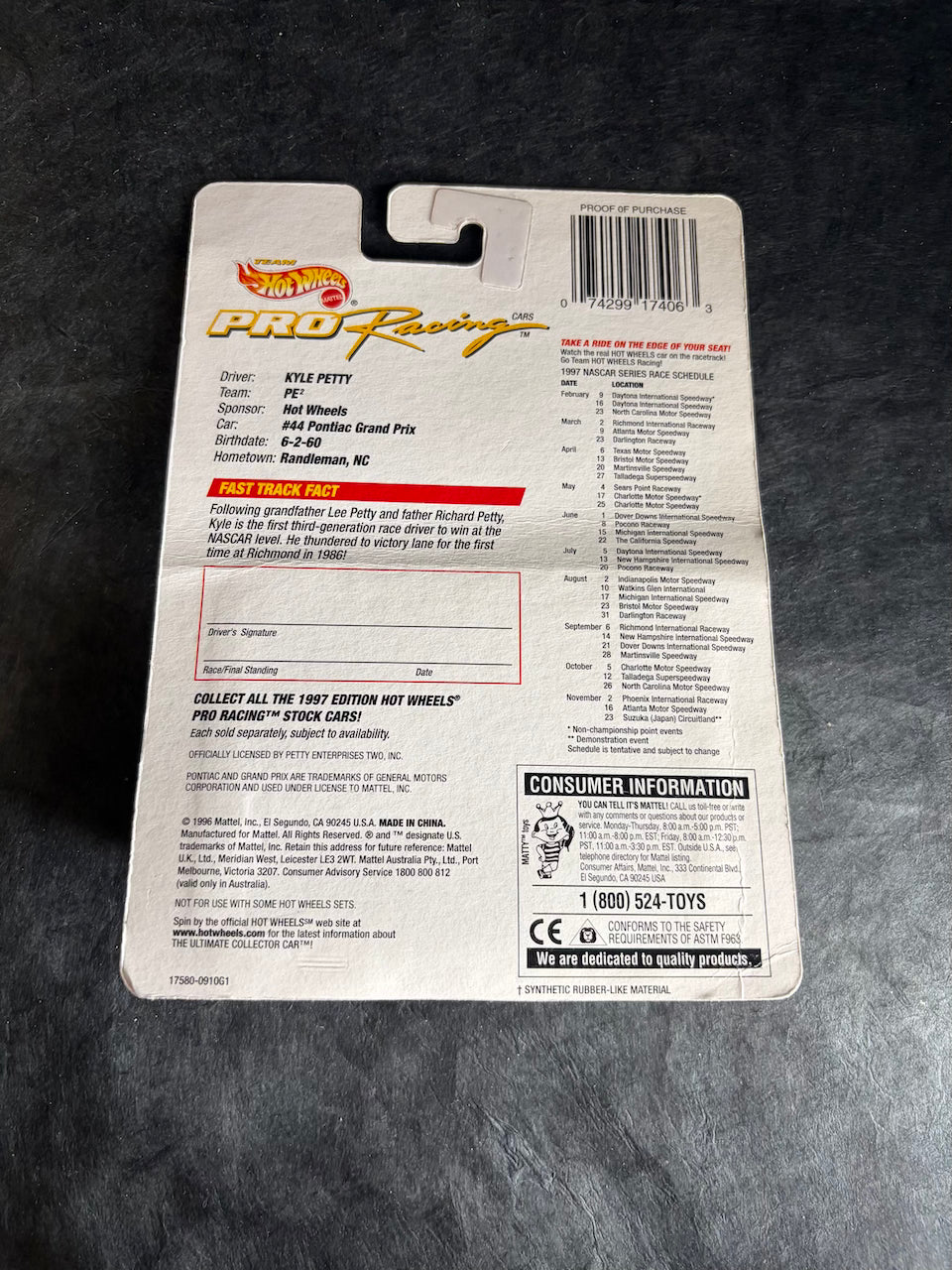 Hot Wheels - Nascar #44 Pontiac Grand Prix - Hot Wheels Pro Racing